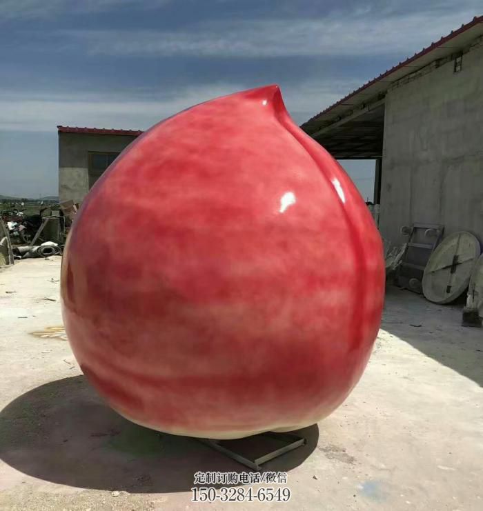 安义公园寿桃雕塑 酒店门口雕塑 彩绘摆件
